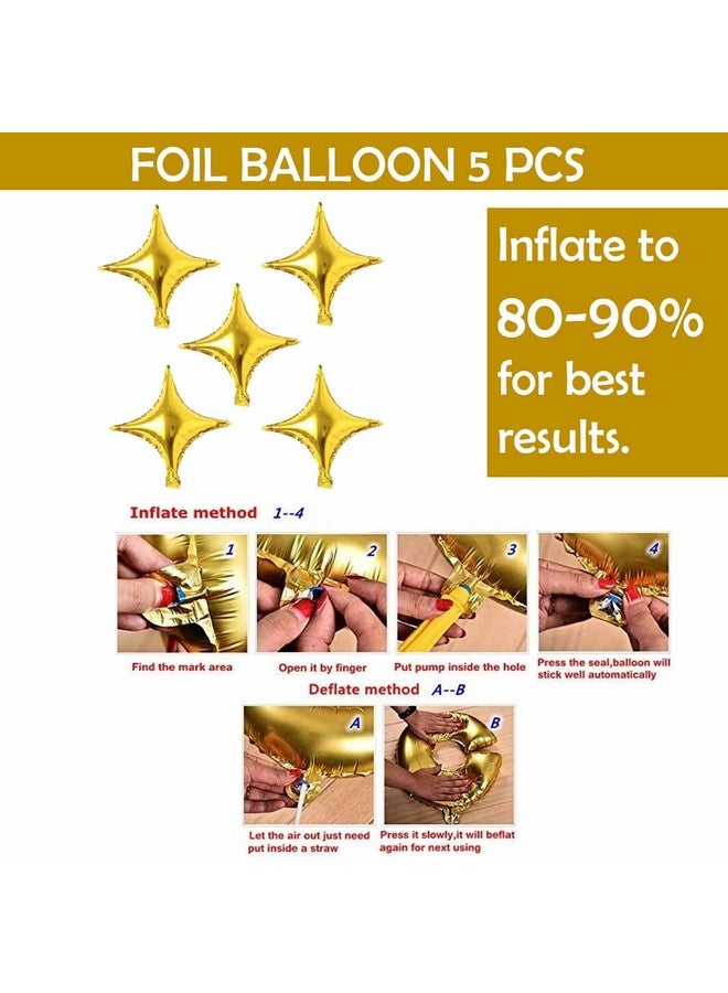 Party Propz Annaprashan Decorations Items - 46 Pcs Pastel Balloons For Decoration with Rice Ceremony Banner, Star Foil Balloons, Baby Annaprasana Decoration Items, Annaprasana Decoration Backdrop - Image 5