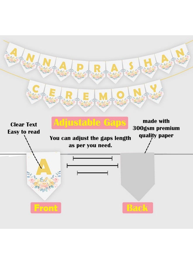 Party Propz Annaprashan Decorations Items - 46 Pcs Pastel Balloons For Decoration with Rice Ceremony Banner, Star Foil Balloons, Baby Annaprasana Decoration Items, Annaprasana Decoration Backdrop - Image 4