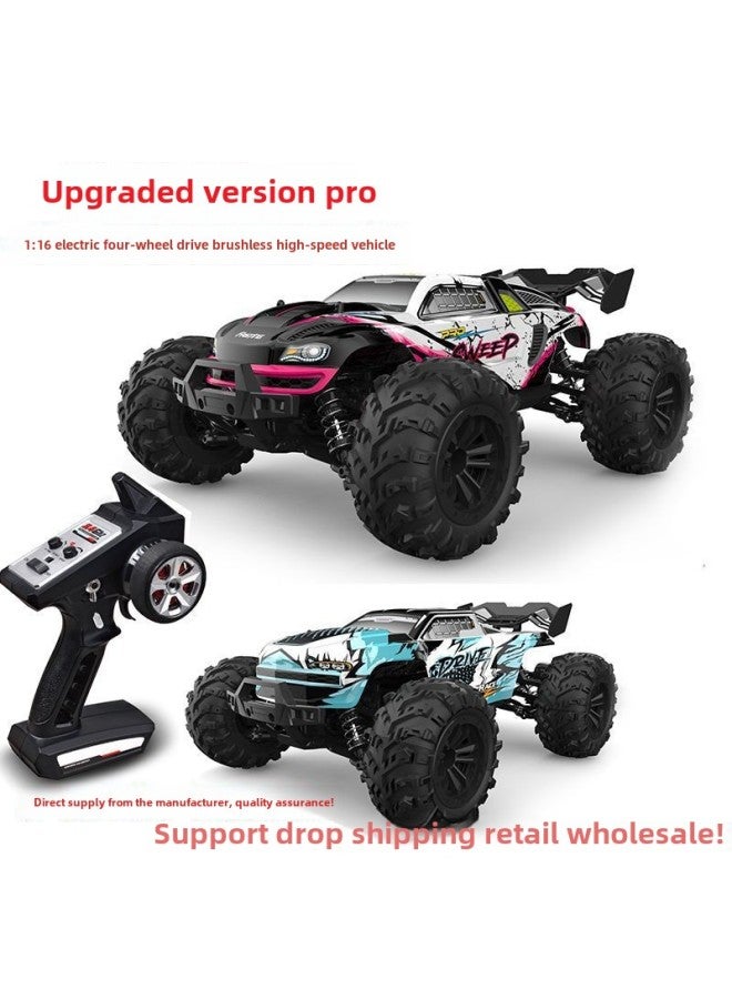 Super Chiyu Brushless Remote Control Car 1 To 16 Electric Four-wheel Drive High-speed Car Competitive Big Foot Off-road Vehicle Remote Control Car Model-Color:16102PRO Orange-Dual Battery-Proportion:1:16 - Image 1