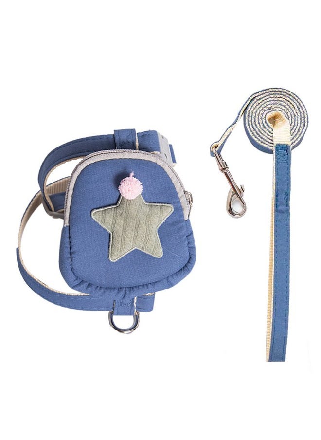 Zerodis Zerodis Pet Harness Leash Set, Cute Backpack Cat Vest Belt Leash Snap Design Pet Harness Leash Comfortable and Breathable Dog Vest Leash Strong and Vest Harnesses (M (Recommended  - Image 1