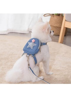 Zerodis Zerodis Pet Harness Leash Set, Cute Backpack Cat Vest Belt Leash Snap Design Pet Harness Leash Comfortable and Breathable Dog Vest Leash Strong and Vest Harnesses (M (Recommended  - Image 4