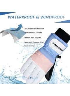 KASTWAVE Ski Gloves, Winter Gloves Snow Gloves for Cold Weather Snowboard Gloves Waterproof Thermal Gloves Touchscreen  - Image 3