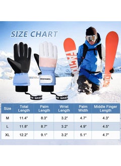 KASTWAVE Ski Gloves, Winter Gloves Snow Gloves for Cold Weather Snowboard Gloves Waterproof Thermal Gloves Touchscreen  - Image 4