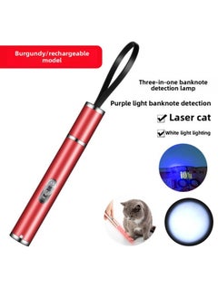 Generic Rechargeable Laser Three-in-one Infrared Money Detector Flashlight Purple Laser Pointer-Product Specifications:Red Three-in-one Money Detector Light  - Image 1
