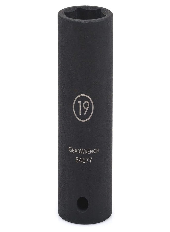 GEARWRENCH 1/2" Drive 6 Pt. Deep Impact Socket, 19mm - 84577N - Image 1
