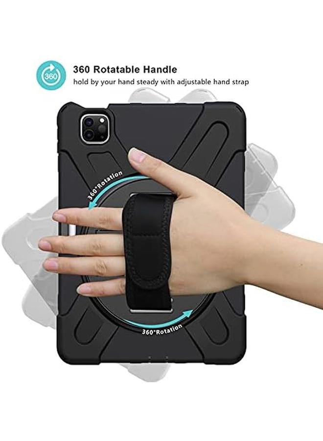 Procases For iPad Pro 12.9 Inch Case 2022 2021 2020 2018 Rugged Heavy Duty Shockproof Cover With Hand Strap Shoulder Strap For iPad Pro 12.9" 6Th 5Th 4Th 3Rd Generation –Black - Image 3