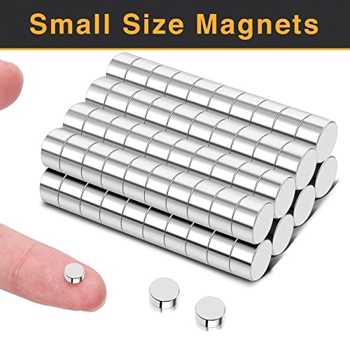 TRYMAG 80 قطعة مغناطيس ثلاجة صغير 5x3 مم، مغناطيس قرص نيديميوم قوي صغير، مغناطيسات للثلاجة، لوح الكتابة، لافتة، لوح جاف، مكتب - Image 2