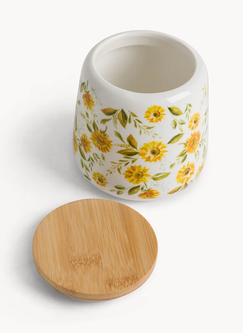 Simply Kitchen Sunflower Bone China Storage Jar Kitchen Organizer