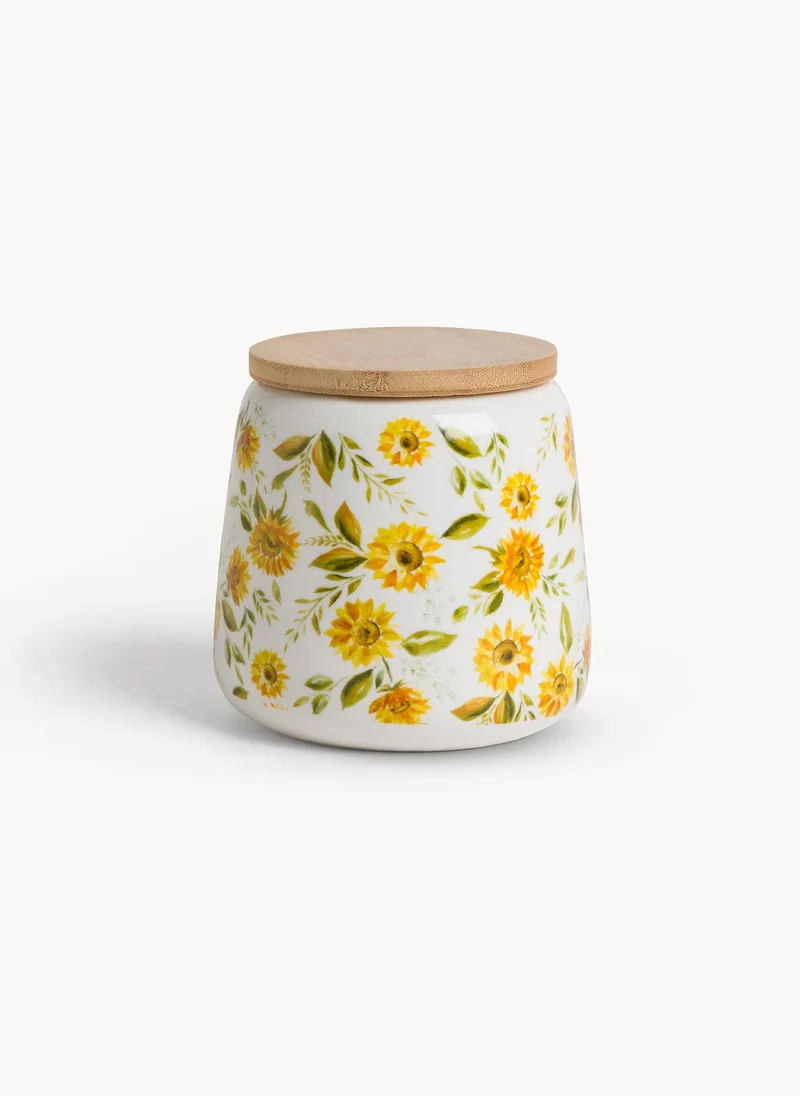 Simply Kitchen Sunflower Bone China Storage Jar Kitchen Organizer