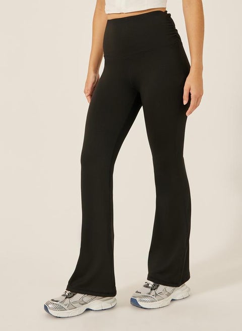 Ruched Waist Flared Leggings