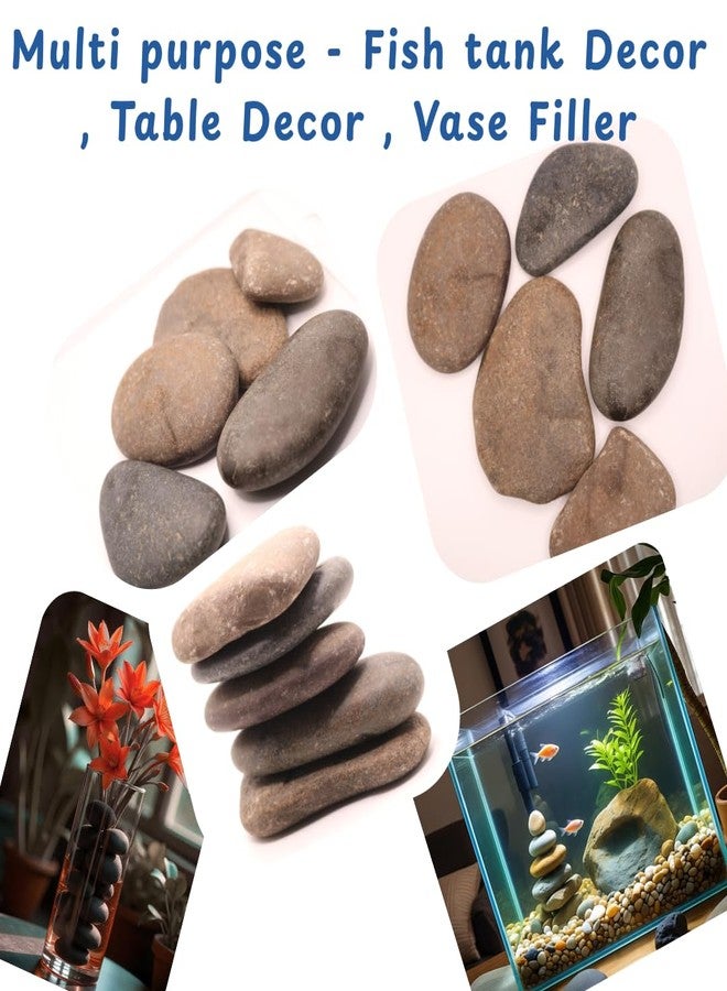 Wowtag Natural River Stones Large(Pack of 5) 5 to 7 cm for Aquarium, Rock Painting Stones, Craft Work, Home Decor - Image 4