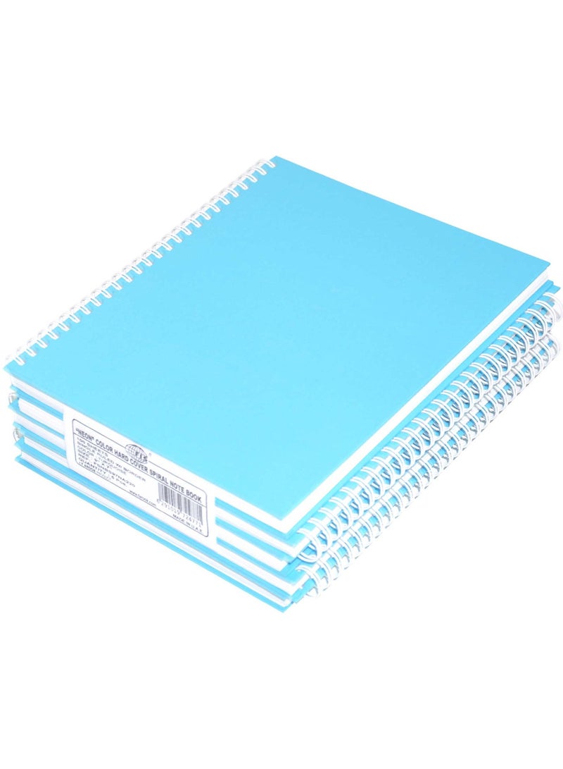 FIS مجموعة من 5 دفاتر ملاحظات حلزونية بغلاف صلب مقاس 9 × 7 بوصات (22.86 × 20.32 سم) سطر واحد، مع حدود، 100 ورقة - فيروزي - FSNBS97NA220 - Image 1