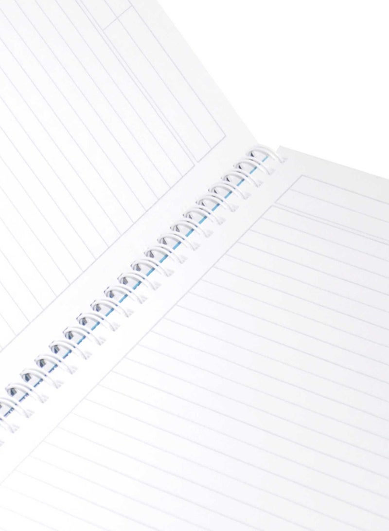 FIS مجموعة من 5 دفاتر ملاحظات حلزونية بغلاف صلب مقاس 9 × 7 بوصات (22.86 × 20.32 سم) سطر واحد، مع حدود، 100 ورقة - فيروزي - FSNBS97NA220 - Image 3