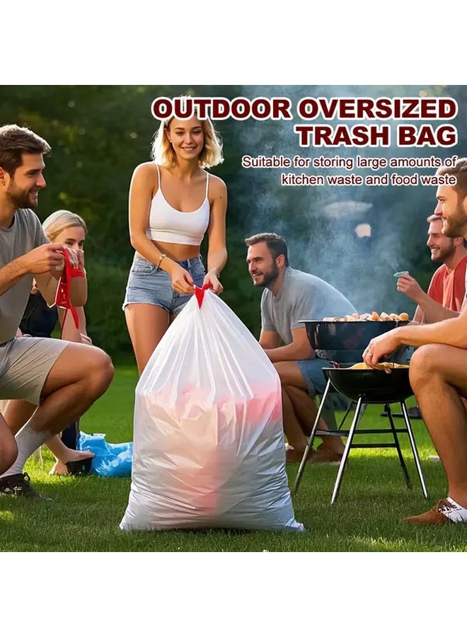 Extra Large Heavy Duty Drawstring Trash Bags 30 Count 27.56x23.62in 13.21gal Extra Thick - Image 2