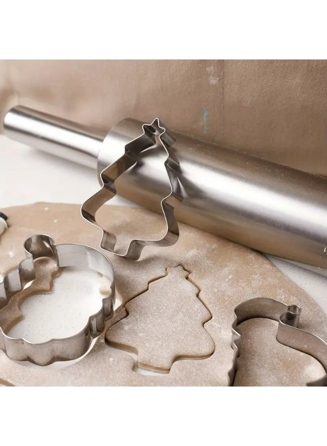 Kandid 12Pcs Christmas Cookie Cutter Set, Stainless Steel Holiday Baking Moulds, Kitchen Tools for Gingerbread - Image 3