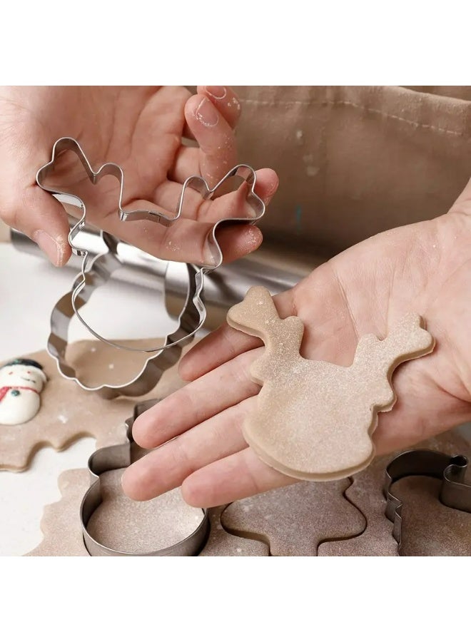 Kandid 12Pcs Christmas Cookie Cutter Set, Stainless Steel Holiday Baking Moulds, Kitchen Tools for Gingerbread - Image 5