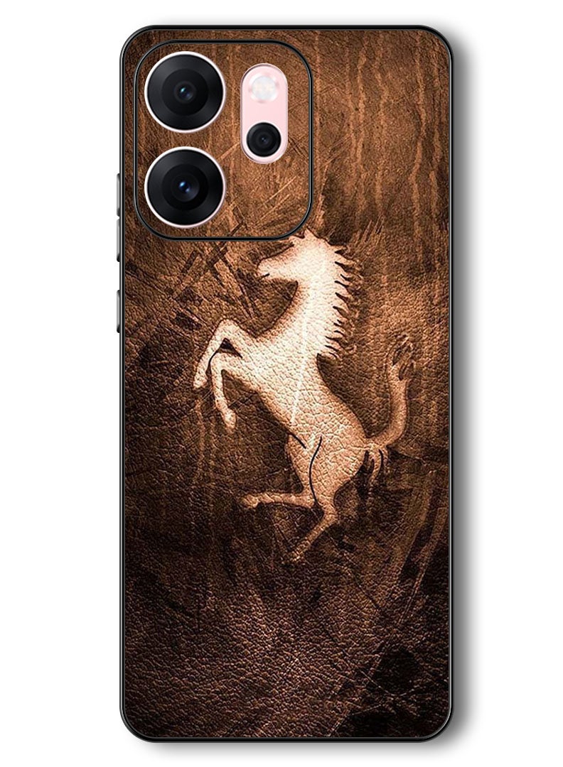 Theodor Case Compatible with Oppo Reno 14 F 6.57 Inch Protection Shockproof Bumper Cover Leather Horse - Image 1