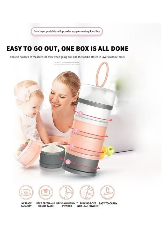 أوريتي مجموعة زجاجات توزيع مسحوق الحليب المحمولة والمريحة من InfantClean والمكونة من 4 طبقات - Image 4