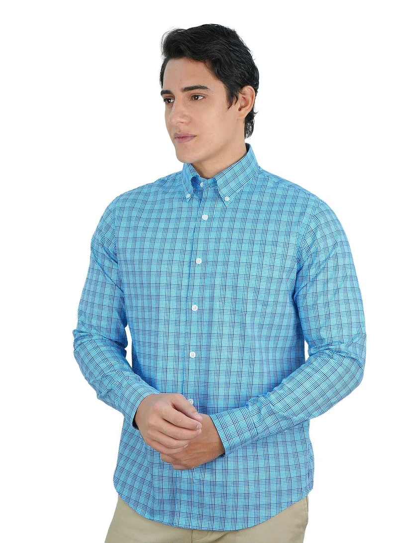 Men's Wrinkle-Free Long Sleeve Cotton Oxford Shirt