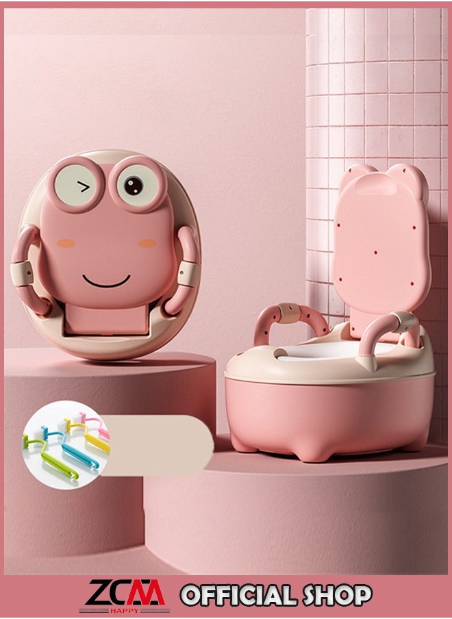 ZCM-HAPPY Classic PVC Cushion Toddler Potty Training Chair With Lid And High Back Support  - Image 1