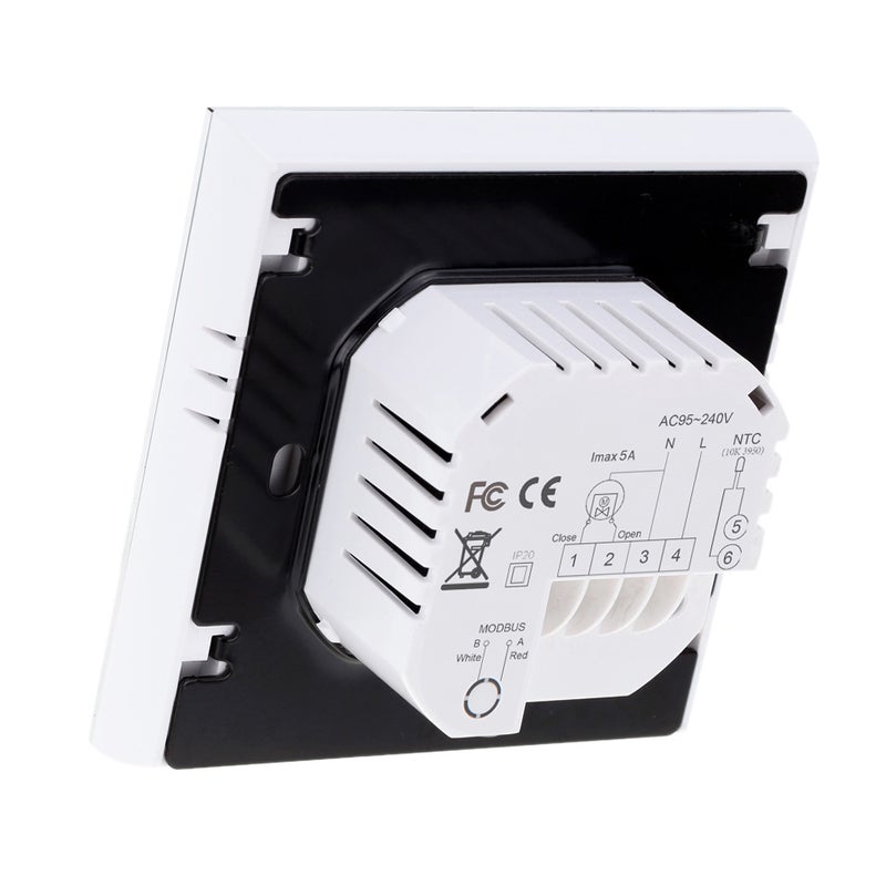 5A 110-230V Weekly Programmable LCD Display Touch Screen Water Heating Thermostat Room Temperature Controller - Image 2