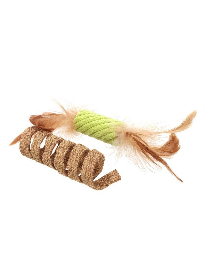 Ware Manufacturing 2 Pack of Sassy Springs Cat Toys with Feathers