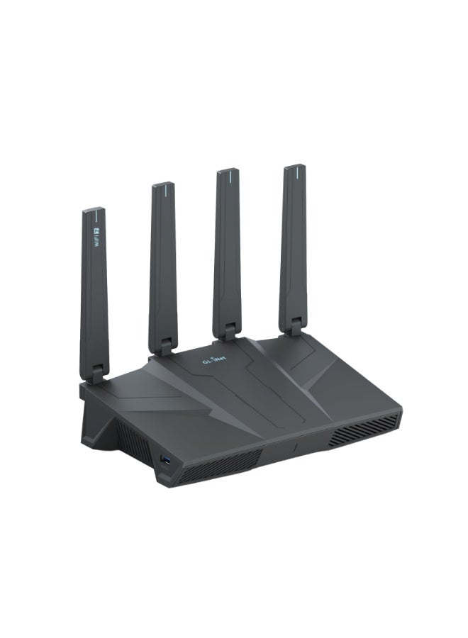 جي أل.آي نت جي ال اي نت GL-BE6500 (فلينت 3e) راوتر WiFi 7، راوتر واي فاي عالي السرعة للإنترنت اللاسلكي مع VPN، مزود بـ 5 منافذ إيثرنت بسرعة 2.5G لمودم الألياف الضوئية، مناسب للمنازل الكبيرة بعيدة المدى وللأعمال وأجهزة الكمبيوتر الخاصة بالألعاب - Image 2