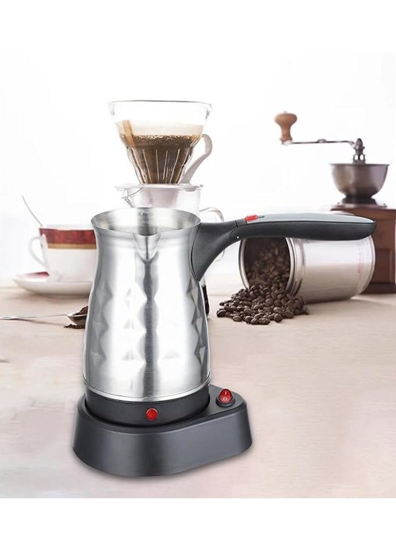 DISNIE Disnie Electric Turkish Coffee Pot, Stainless Small Brewing Coffee Machine, Portable Mocha Latte Milk Espresso Coffee Maker Teapot Kettle 500ml Gives 5 cup of Coffee CEZVE Design Coffee Maker  - Image 1