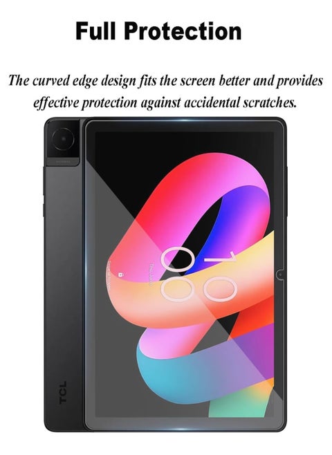 زجاج مقسى متوافق مع جهاز TCL Tab 10L الجيل الثالث بقياس 10.1 بوصة (2024)، [عبوة من 2] واقي شاشة بدقة HD بصلابة 9H مقاوم للخدوش لجهاز TCL Tab 10L الجيل الثالث.