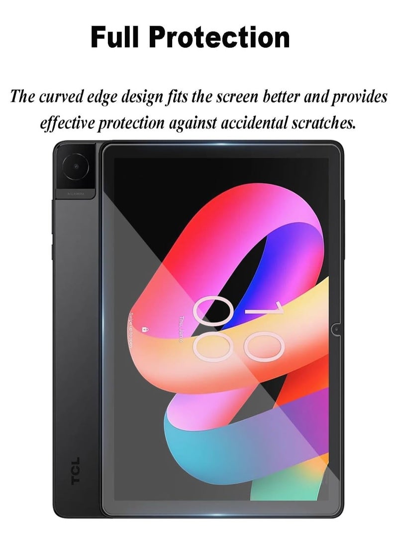زجاج مقسى متوافق مع جهاز TCL Tab 10L الجيل الثالث بقياس 10.1 بوصة (2024)، [عبوة من 2] واقي شاشة بدقة HD بصلابة 9H مقاوم للخدوش لجهاز TCL Tab 10L الجيل الثالث.