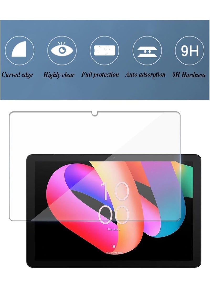 زجاج مقسى متوافق مع جهاز TCL Tab 10L الجيل الثالث بقياس 10.1 بوصة (2024)، [عبوة من 2] واقي شاشة بدقة HD بصلابة 9H مقاوم للخدوش لجهاز TCL Tab 10L الجيل الثالث.
