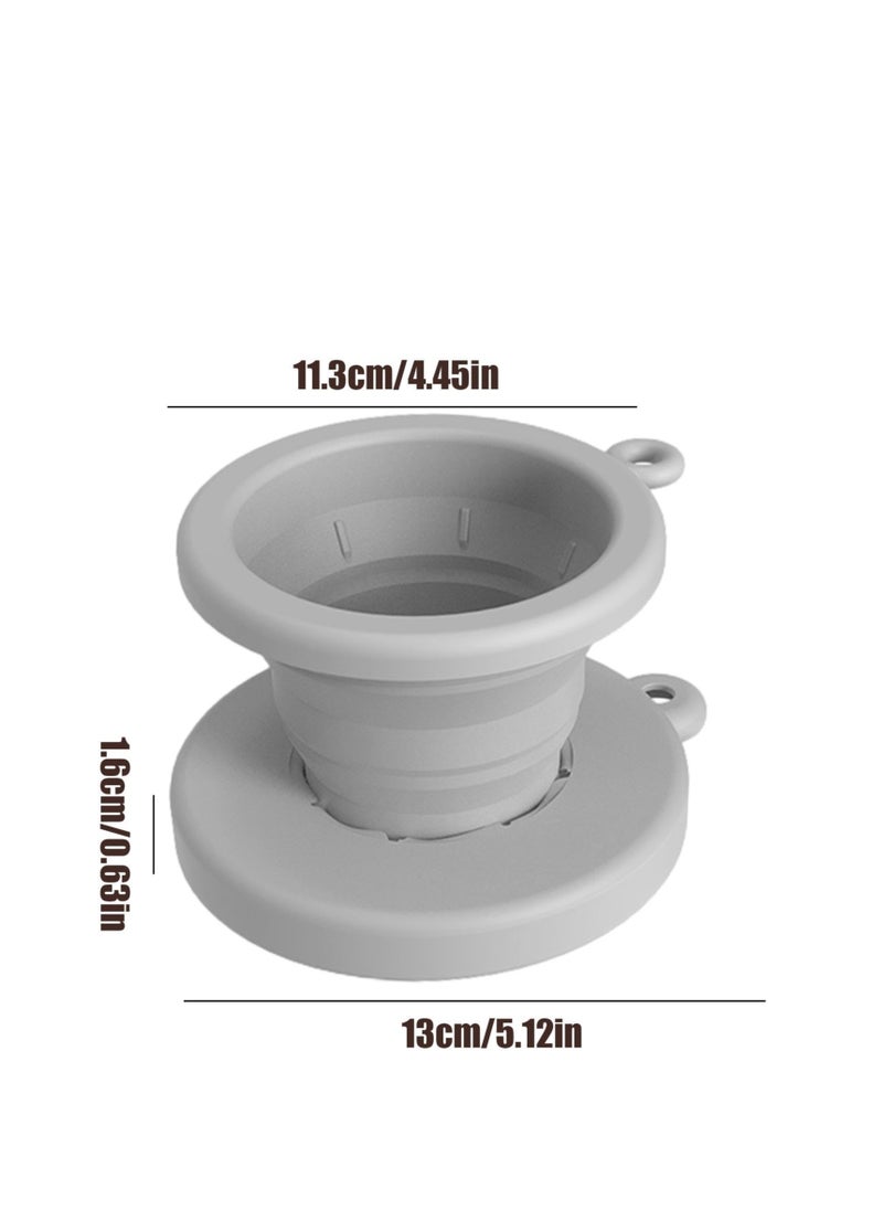 SYOSI - Silicone Coffee Dripper, Collapsible Coffee Dripper, Reusable Coffee Filter Cone, Collapsible Pour Over Coffee Dripper, Silicone Reusable Pour Over Coffee Maker For Home, Camping, Travel, Office - Image 1