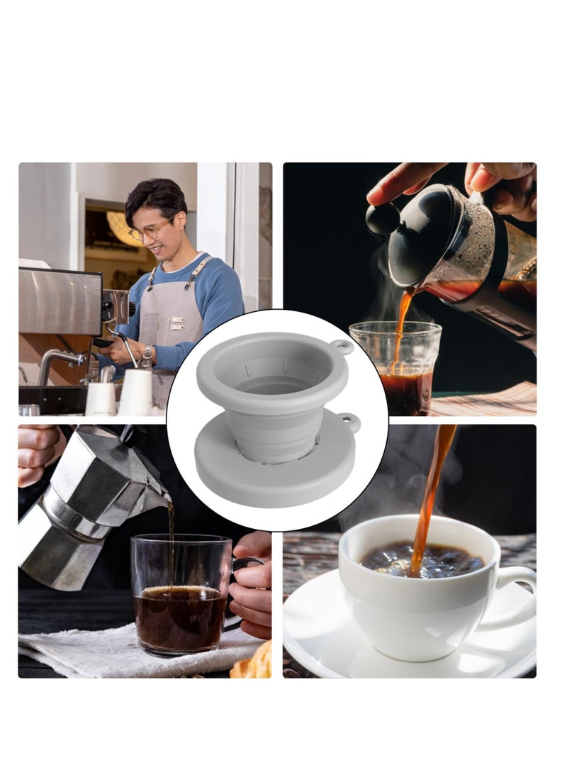 SYOSI - Silicone Coffee Dripper, Collapsible Coffee Dripper, Reusable Coffee Filter Cone, Collapsible Pour Over Coffee Dripper, Silicone Reusable Pour Over Coffee Maker For Home, Camping, Travel, Office - Image 1