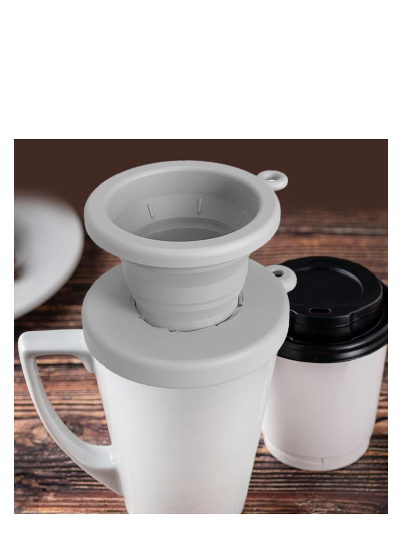 SYOSI - Silicone Coffee Dripper, Collapsible Coffee Dripper, Reusable Coffee Filter Cone, Collapsible Pour Over Coffee Dripper, Silicone Reusable Pour Over Coffee Maker For Home, Camping, Travel, Office - Image 1