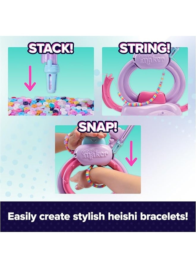 Stack'd Heishi Bracelet Studio with 1200+ Beads and Accessories for 15 Stylish Bracelets Automatic Threading for Ages 7+ - Image 2