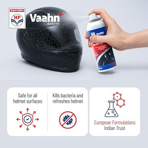 HP Vaahn Helmet Cleaner Spray - 125ml | Anti-Bacterial, Quick-Drying Foam for Helmet Interior & Exterior | Safe for Skin & Hair | Removes Bad Odor. - Image 4
