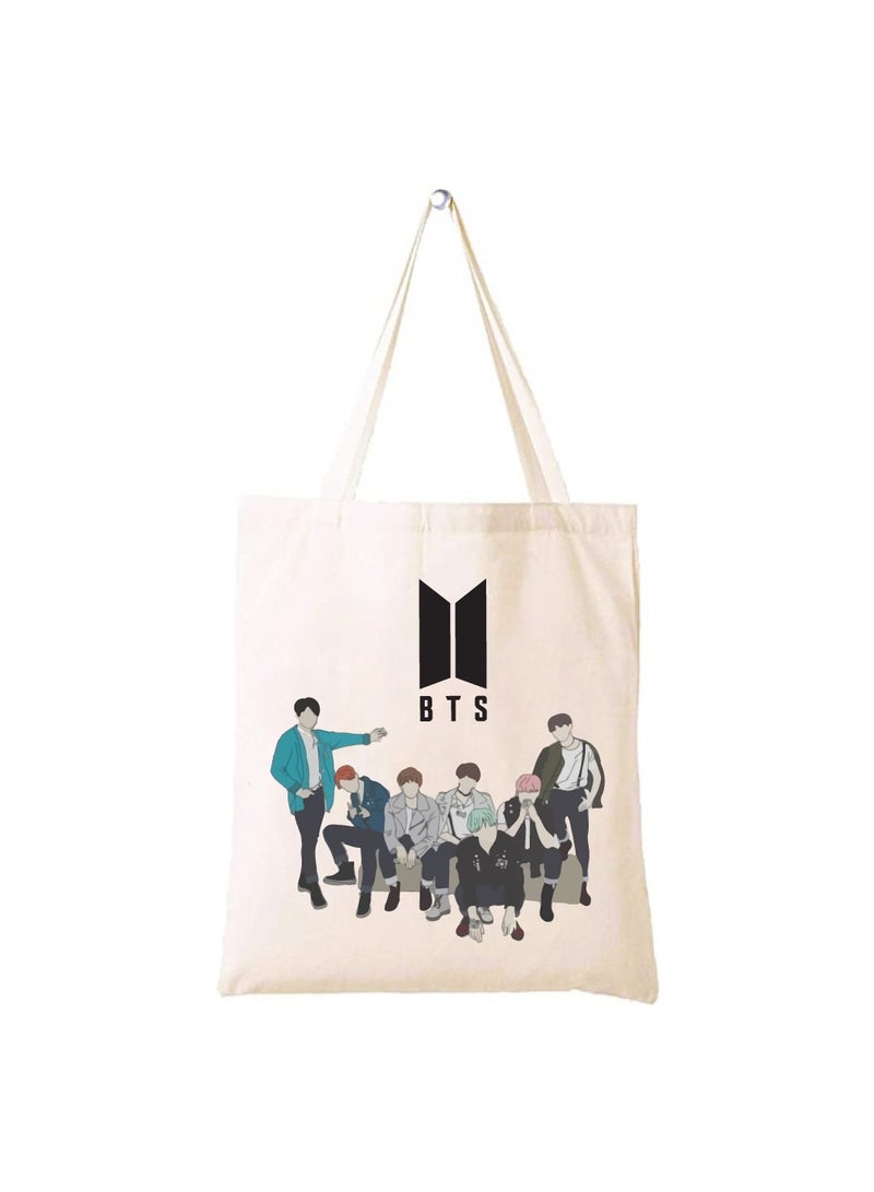 BTS - Cotton bags - Reusable cotton bags - Eco Friendly - Light Weight - For grocery, school, office, Travel - Image 1