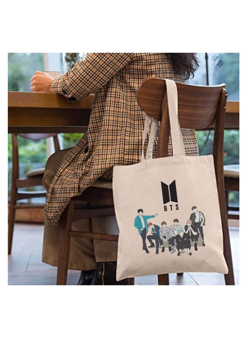 BTS - Cotton bags - Reusable cotton bags - Eco Friendly - Light Weight - For grocery, school, office, Travel - Image 3