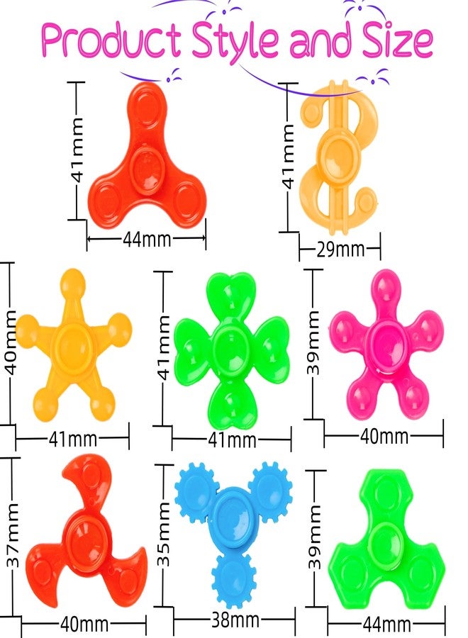 Desyeryamimi 100 Pack Mini Fidget Spinners Bulk Toys for Kids 3 4 5 6 7 8 9 Party Favors Goodie Bags Stuffers Birthday Return Gifts Classroom Rewards Prize Box - Image 2