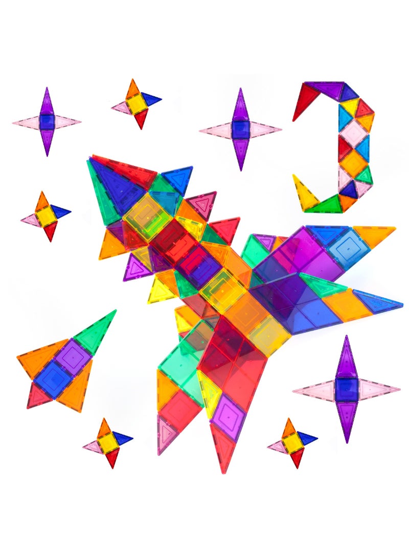 AROAQ Tiles Set Magnet Building Tiles Clear Magnetic 3D Building Blocks Construction 100Pcs - Image 5