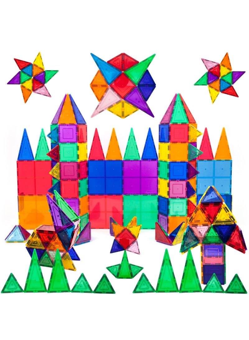 AROAQ Tiles Set Magnet Building Tiles Clear Magnetic 3D Building Blocks Construction 100Pcs - Image 4