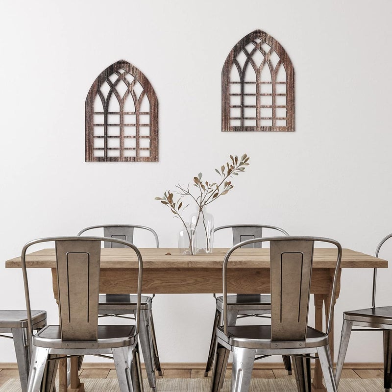 Yulejo 2 Pieces Rustic Window Frame Wall Decor - Image 3