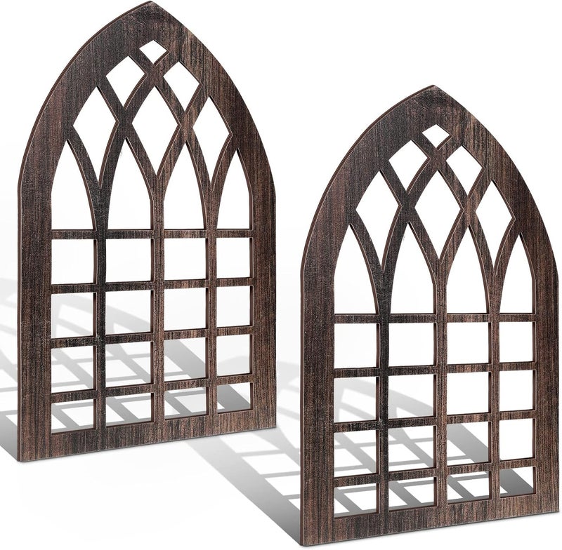 Yulejo 2 Pieces Rustic Window Frame Wall Decor - Image 1