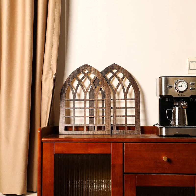 Yulejo 2 Pieces Rustic Window Frame Wall Decor - Image 4