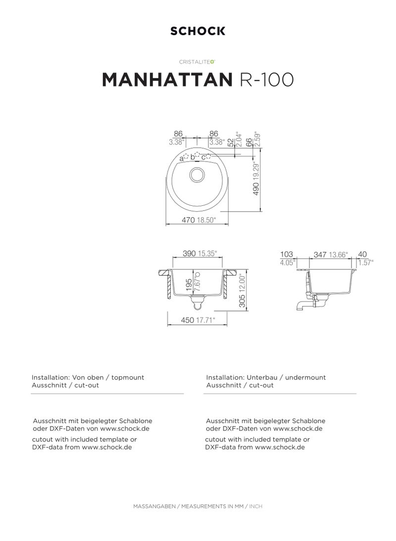 SCHOCK الماني حوض المطبخ: مانهاتن R-100 - Image 3