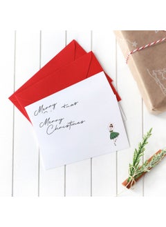 Bimotif New Year's Eve ballerina figure card set with envelope, Merry Christmas 12 pieces  - Image 2