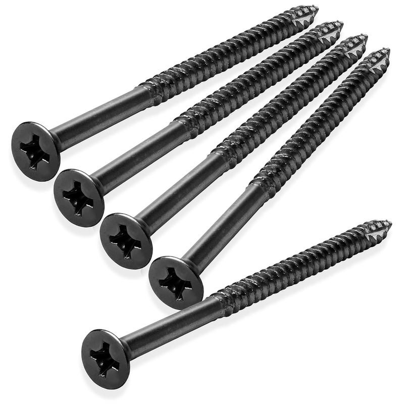 CAULDHAM Store Black Wood Screws #9 x 3 Inch for Door Hinges - 25 Pack - Image 1