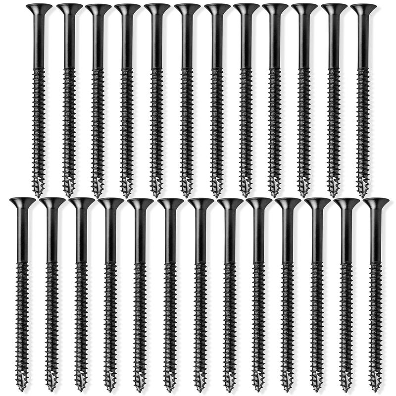 CAULDHAM Store Black Wood Screws #9 x 3 Inch for Door Hinges - 25 Pack - Image 3