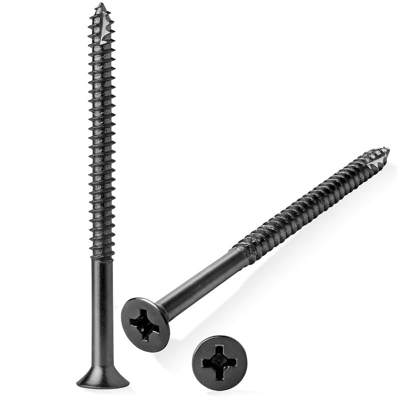 CAULDHAM Store Black Wood Screws #9 x 3 Inch for Door Hinges - 25 Pack - Image 5