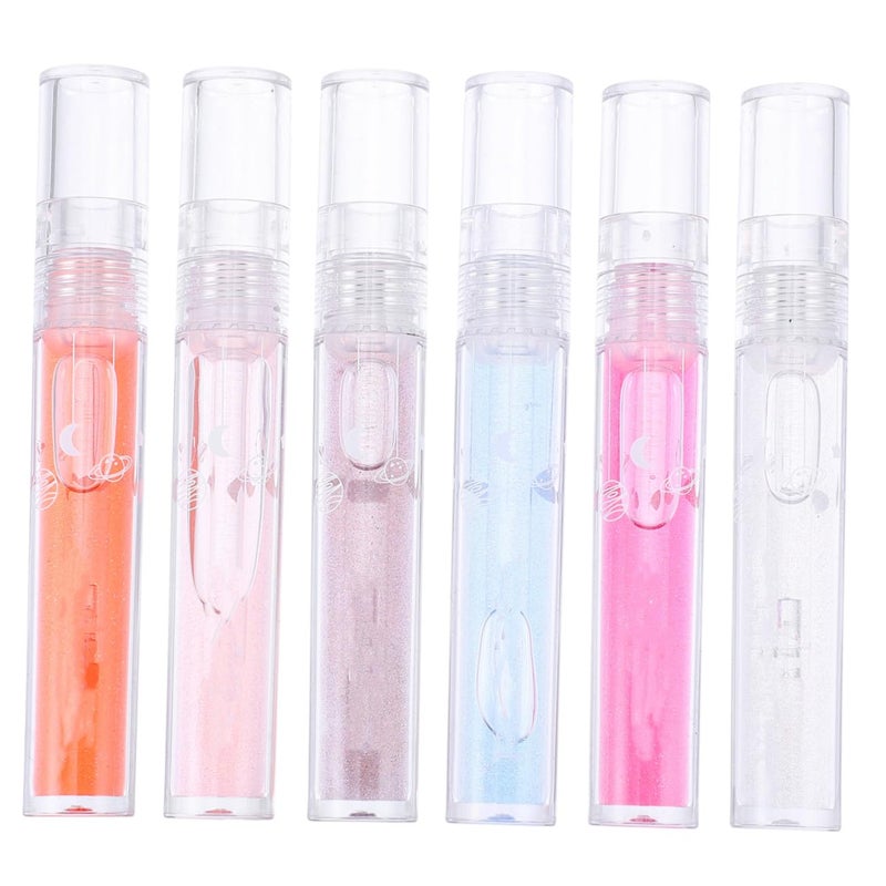 VALICLUD 6pcs Lip Gloss Set Moisturizing Liquid Lipsticks with Glitter Shimmer for Women and Makeup Accessory Kit for All Seasons Non-fading Lip Shine - Image 1